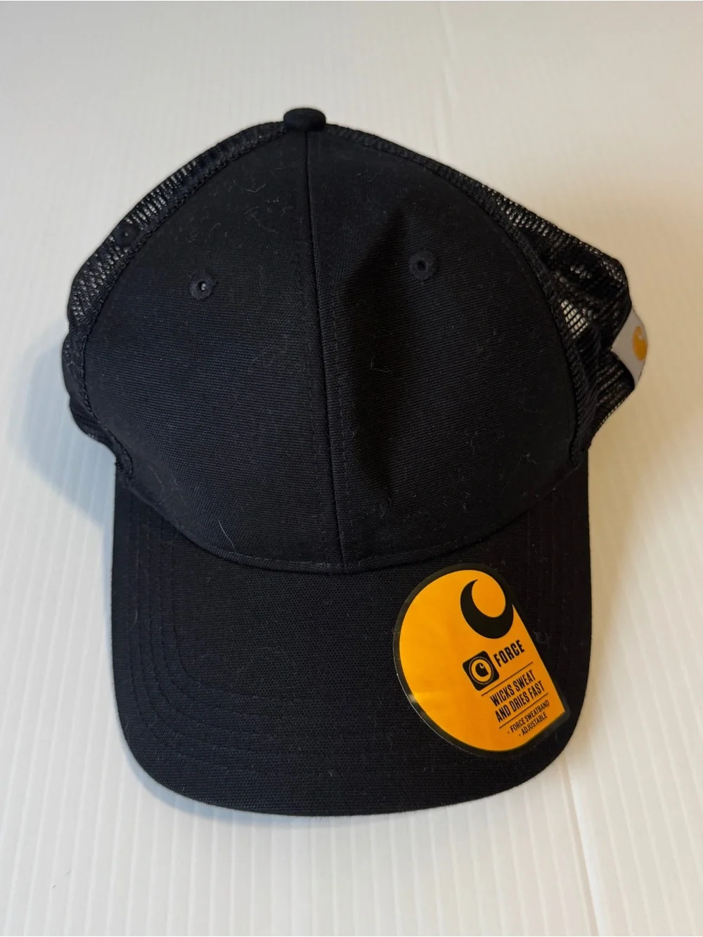 NWT Carhartt Force Black Mesh Trucker Hat Cap Snapback Rugged Workwear OSFA
